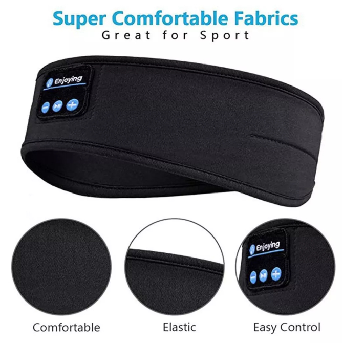 Faixa Fone Ouvido Blootouth Esportes Dormir Bandana Treino