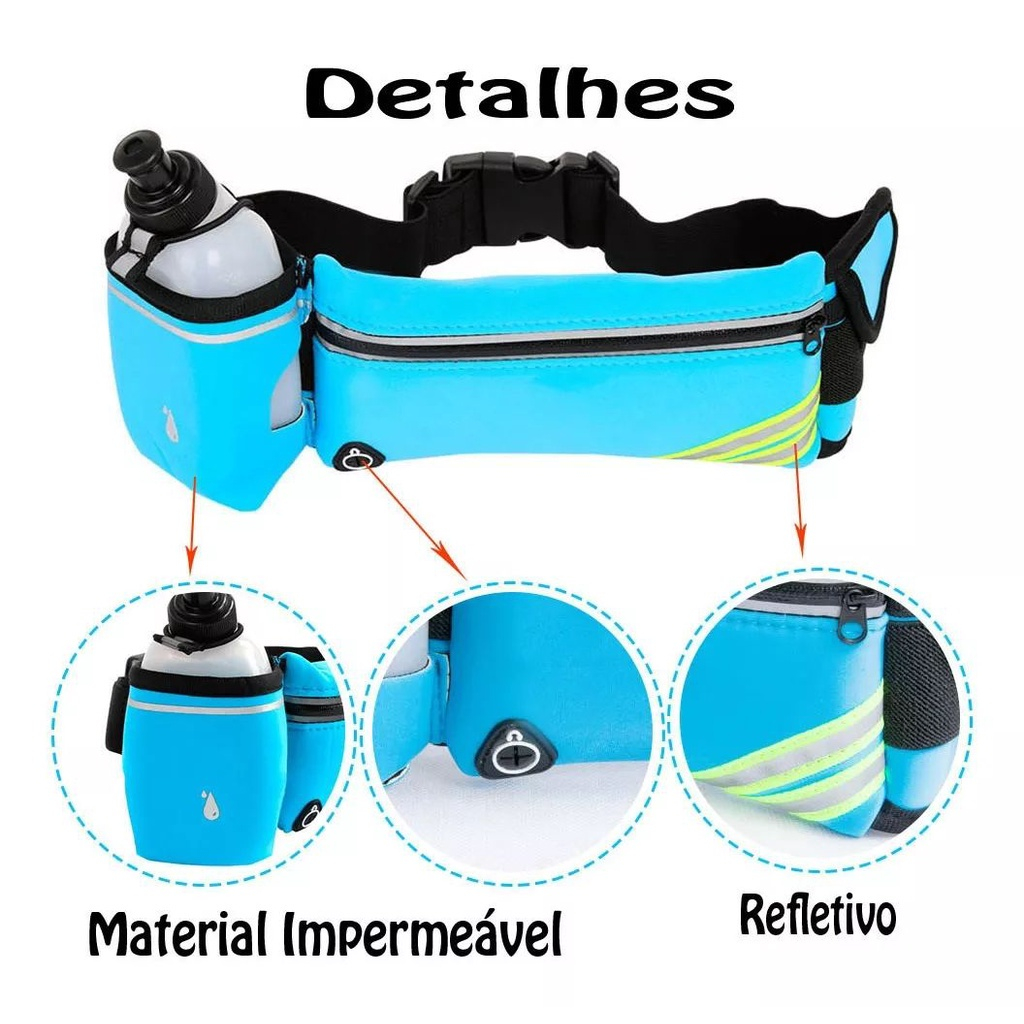 Bolsa de corrida à prova d'água com para garrafa de água