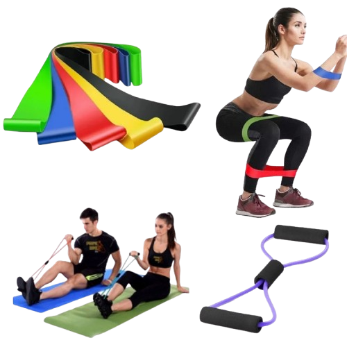 Kit PowerBand Unissex – 5 Mini Bands + Extensor para Treino em Casa – Run Club Brasil
