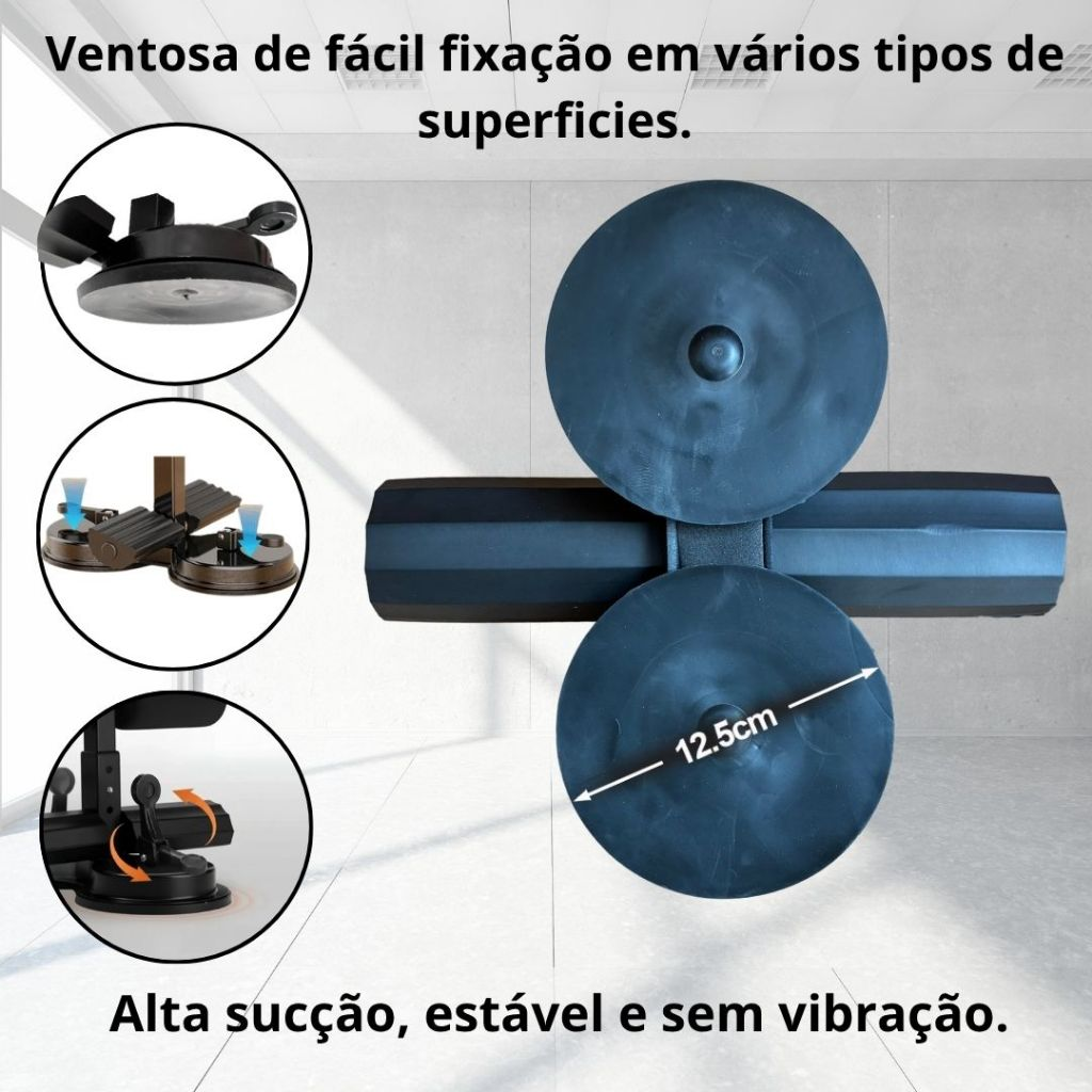 Suporte para Abdominais com Ventosa CoreFix Pro para Treino em Casa – Run Club Brasil