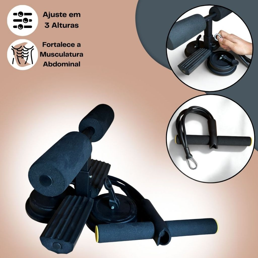 Suporte para Abdominais com Ventosa CoreFix Pro para Treino em Casa – Run Club Brasil