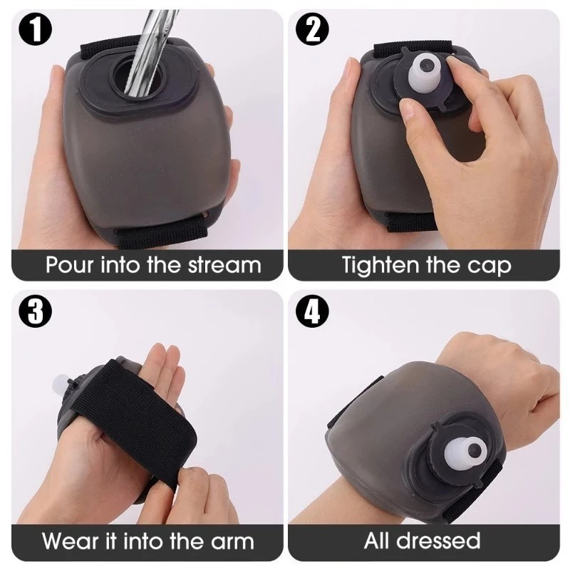 Pulseira Elástica Portátil De Pulso De Ciclismo Com De 200ML Garrafa De Água Esportiva/Acessórios De Abastecimento De Co